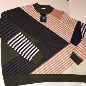 NWT THML Asymmetrical Stripe Sweater | Size S